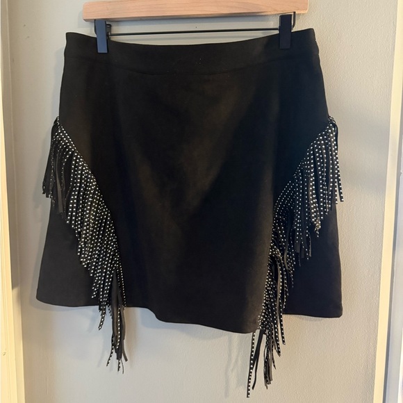 SHEIN Silver and Black Embellished Mini Skirt for Night Out - Picture 1 of 9